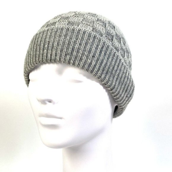 LOUIS VUITTON Damier Beanie fashion accessories/apparel Knit hat wool gray - Picture 5 of 13